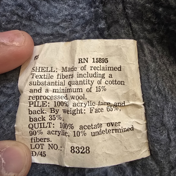 Vintage 1970s Sears Wool Plaid Fleece Lined Jacket Mens Medium Blue - Picture 5 of 11